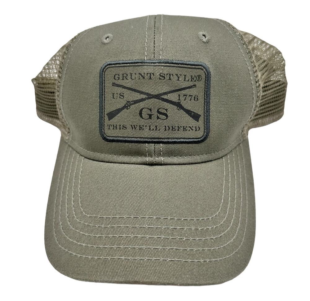 Grunt Style US 1776 GS This We'll Defend Army Green Baseball Cap hat Mesh